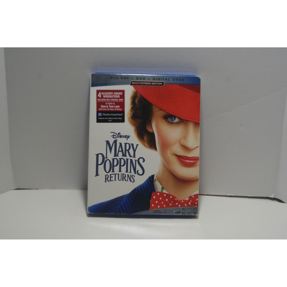 Disney Mary Poppins Returns Blu-ray and Digital W/slipcover Action Magic